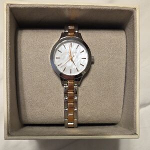 Michael Kors Silver and Gold Watch